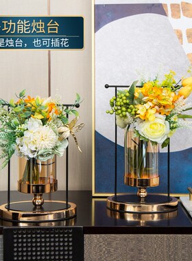 速发轻奢风陶瓷花瓶摆视客装插花电件柜餐桌玄关高级感厅饰品