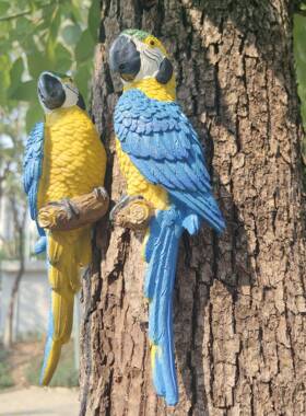 鹦鹉挂件店铺家居墙壁装饰品壁画挂饰挂钩场景布置创意户外装饰品