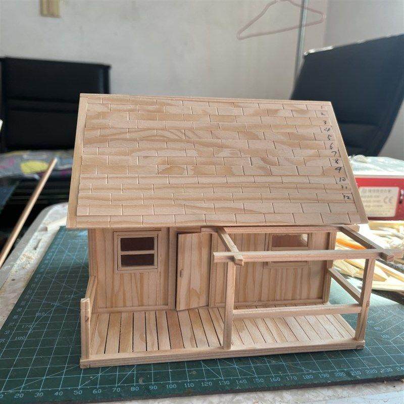 松木条diy小木屋定制定做鱼缸造景35/1场景造景沙盘摆件中式,淘宝优惠券,粉丝福利购,淘宝优惠卷