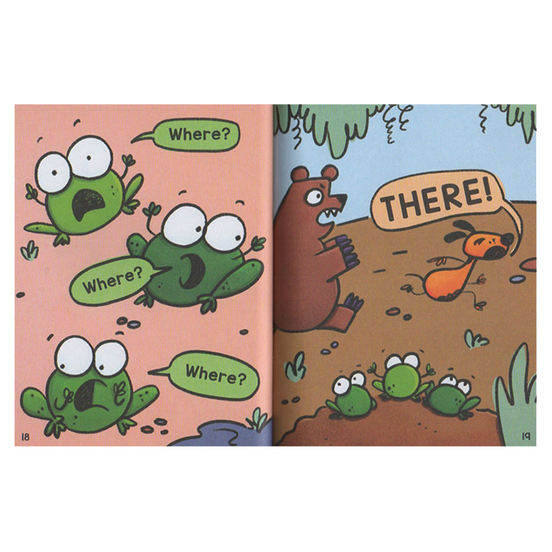 (无音频版 清仓)学乐英文原版A Frog and Dog Book一只青蛙和一只狗系列3册 幽默搞笑盒装绘本橡子系列章节英语故事书