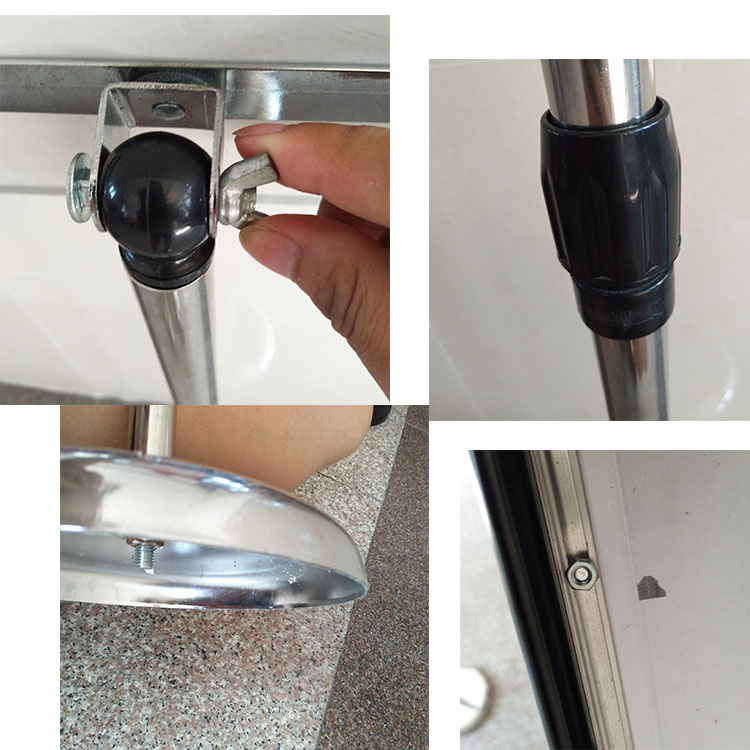 仓库标识牌不锈钢立牌广告牌落地式A4支架水牌商场A3指示牌展示架 - 图1