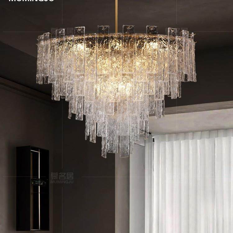 法式复古现代简约玻璃客厅吊灯设计师轻奢大气新款别墅主卧室吊灯,淘宝优惠券,粉丝福利购,淘宝优惠卷