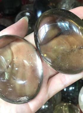 天然茶水晶把玩裸石欧美热销手疗石家居装饰水晶工艺品