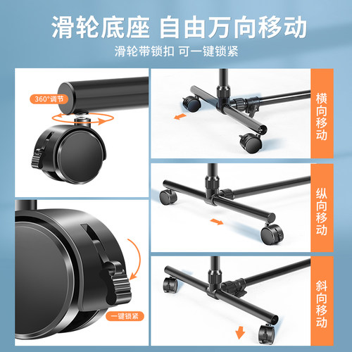 【双杆加固】专业摄影背景架滑轮可移动拍照道具背景布支架伸缩横杆挂布直播绿幕布置装饰架子照相拍摄支撑架 - 图0