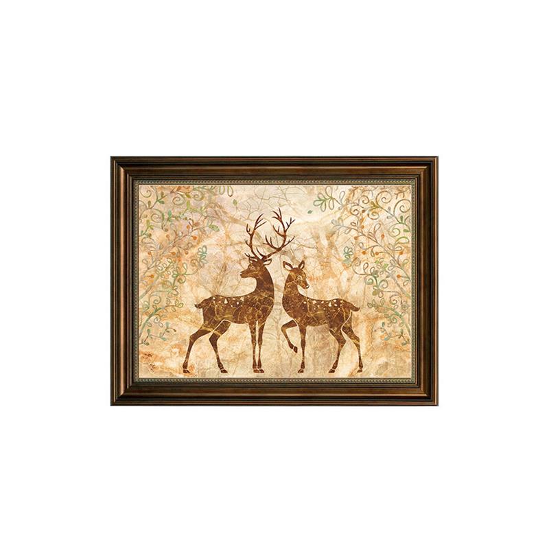 美式配电箱装饰画发财鹿电表箱遮挡画电源箱总开关弱电盒装饰壁画 - 图3