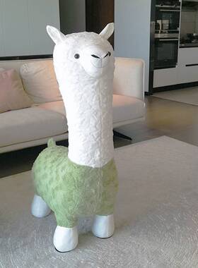 极速情人节礼物送女朋友创意羊驼凳落地摆件换鞋凳子乔迁搬家生日