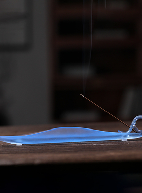 琉璃一叶扁舟香插香座摆件线香茶室禅意香托中国风中式装饰工艺品