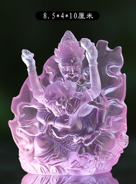 古法琉璃水供五路财神像佛具用品摆件居家佛堂寺庙供奉五姓财神