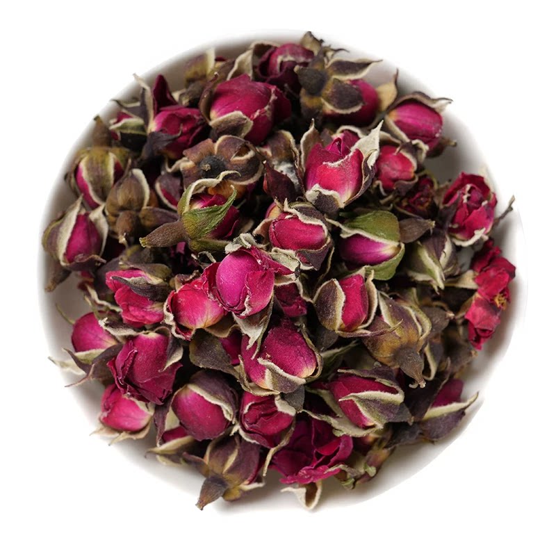 金边玫瑰花罐装玫瑰花茶干花无硫云南玫瑰花泡水玫瑰花苞散装正品