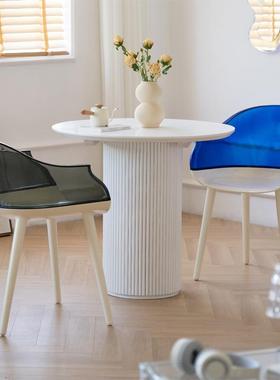 凳子网红靠背椅凳餐椅幽灵亚克力椅子简约水晶北欧设计师透明创意