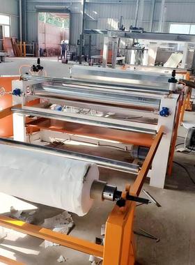 自动预热无纺布PE膜复合机网格板玻纤布涂胶机布卷纸卷滚胶机