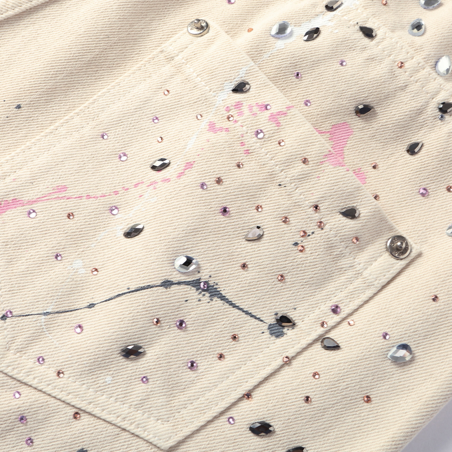 ANDREA MARTIN2026春季新款烫钻泼墨铆钉宽松女牛仔阔腿休闲长裤,淘宝优惠券,粉丝福利购,淘宝优惠卷