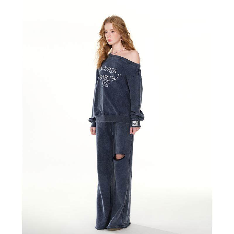 【白鹿 吴宣仪同款】ANDREA MARTIN秋季新款时尚套装女卫衣长裤,淘宝优惠券,粉丝福利购,淘宝优惠卷