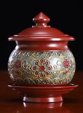 圆通佛具用品大全供具套装供佛铜香炉供水杯供果盘供灯佛堂供奉