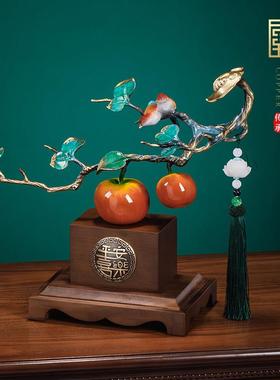 全铜平安喜乐摆件新中式客厅送领导办公室装饰品乔迁新居搬家礼物