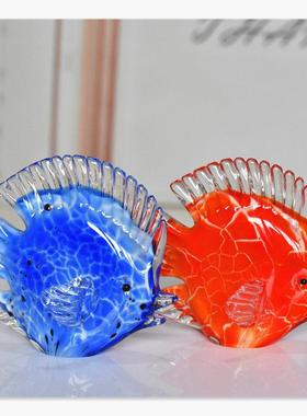 鱼缸布景工艺品琉璃鱼创意小摆件玻璃艺术品家居新房装饰品