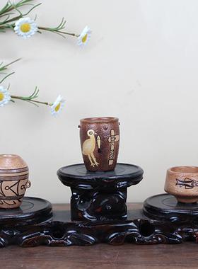 鹳鱼石斧仰韶文化彩陶创意陶瓷仿古收纳桶桌面收纳盒文创礼品笔筒