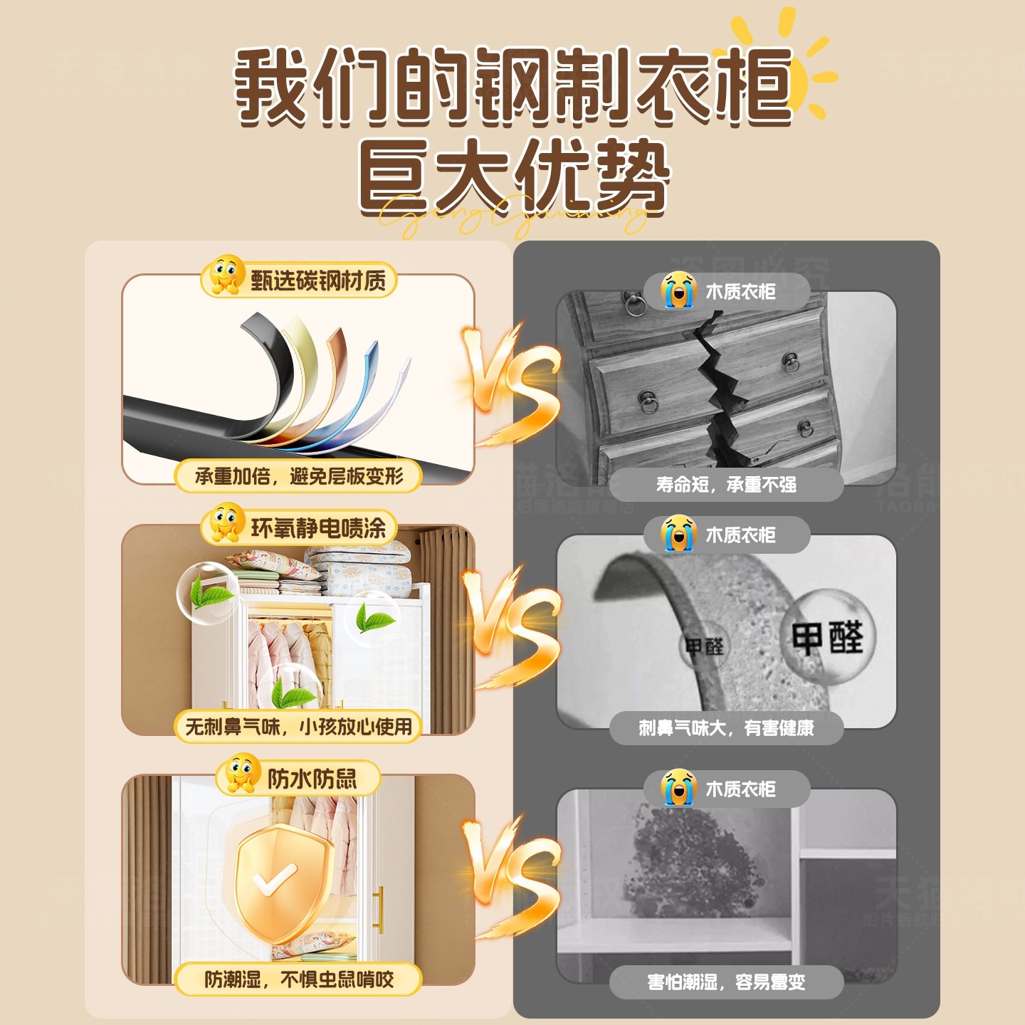 钢制衣柜2025爆款衣橱阳台卧室加厚储物柜子防潮宝宝简易组装衣架,淘宝优惠券,粉丝福利购,淘宝优惠卷