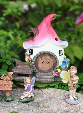 直销爆款太能阳摆草坪装庭院花园饰品花仙子树20221105脂工艺件品