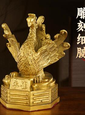 艺黄铜四方兽摆件一套青龙居白虎朱雀玄武四大金神兽K010111家玄