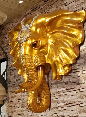 象挂件式客厅玄关动头壁挂复古墙壁大NFF酒吧墙欧面装物饰品象头