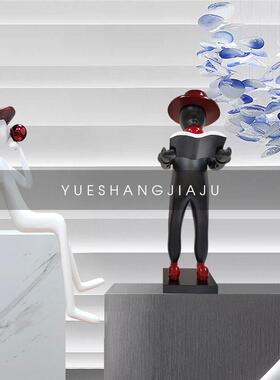 样代摆简6027-603约卡通吹泡泡站立坐现姿看书人物雕塑板房电视柜