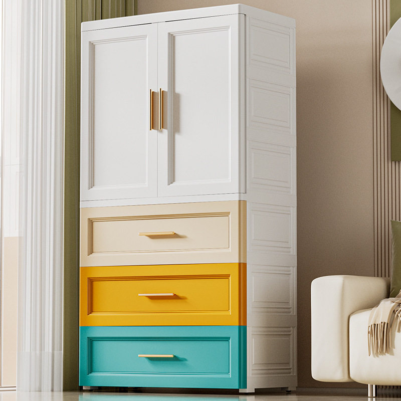 70cm简易衣柜加厚家用儿童双开门收纳柜子加大抽屉式卧室宝宝衣柜,淘宝优惠券,粉丝福利购,淘宝优惠卷