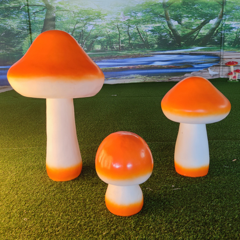 户外发光玻璃钢蘑菇灯庭院灯园林景观灯防水草坪灯亮化工程装饰灯 - 图1