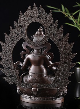 速发藏供纯铜古财色神佛像密宗传奉摆件