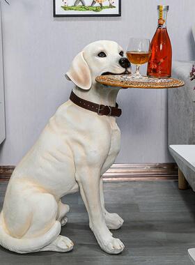 现代简约大狗动物创意落地摆件乔迁北欧轻奢客厅电视柜家居装饰品