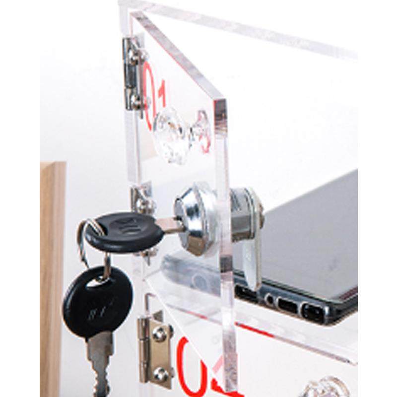 亚克力手机存放箱透明手机保管箱带锁挂墙式火种手机收纳盒,淘宝优惠券,粉丝福利购,淘宝优惠卷