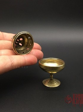 黄铜镂空香薰炉 朱雀铜香炉摆件仿古宫廷古典迷你小香炉博山炉