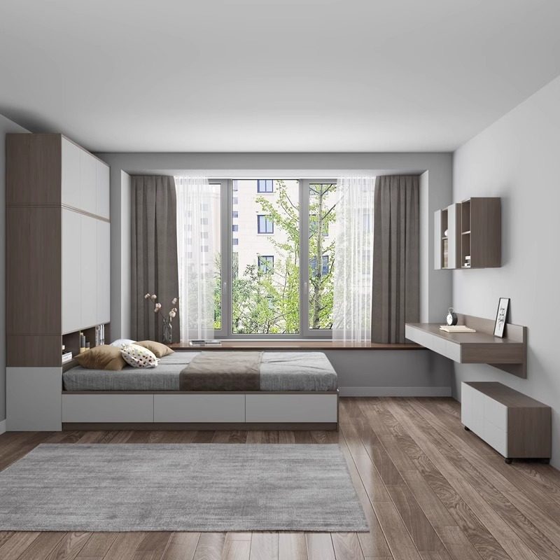 日式榻榻米床E0多层板储物衣柜一体床北欧小户型公寓单人板式床,淘宝优惠券,粉丝福利购,淘宝优惠卷