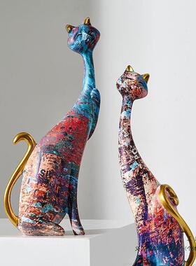 感艺术F968H8T9摆件小众家客厅电视柜品大气创居意轻软装饰奢油画