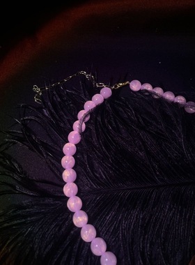 口球项链情侣小众项链原创蝴蝶铃铛