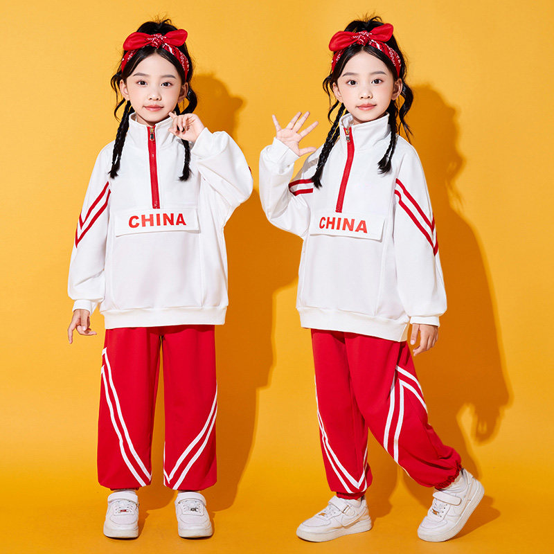 儿童啦啦队演出服装幼儿园表演服班服小学生运动会开幕式比赛校服 - 图3