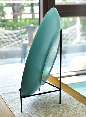 陶瓷摆盘摆件欧式家居装饰品客厅复古美式博古架工艺品坐盘摆设