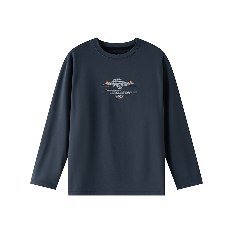 ROG新款长袖T恤男印花透气舒适户外运动风上衣休闲衫男款亲肤春秋