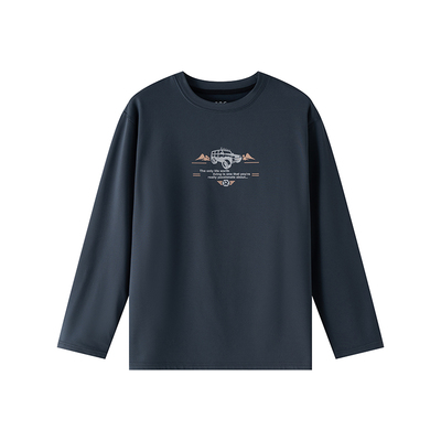 ROG新款长袖T恤男印花透气舒适户外运动风上衣休闲衫男款亲肤春秋