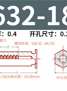 英制不锈钢盲孔压铆螺柱BSOS-632/8632-8/10/12/14/16/18/20~34