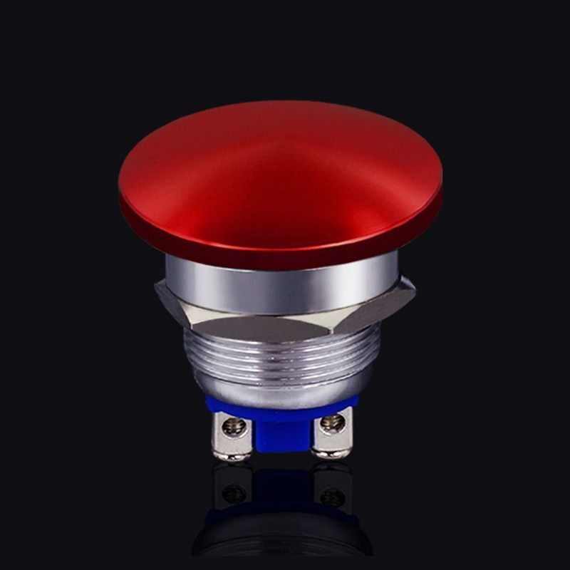金属蘑菇头按钮开关M22mm 1常开自复位点动式机床开关配电柜开关,淘宝优惠券,粉丝福利购,淘宝优惠卷