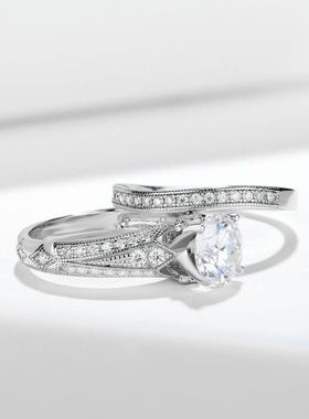 独立站新款7.5mm圆形1.5克拉复古