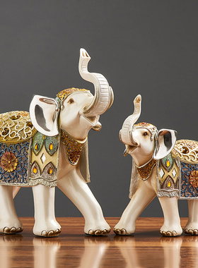 创意轻奢大象摆件客厅玄关电视酒柜装饰品开业乔迁送礼办公室摆设