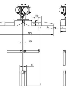 GASTON加斯顿IBC吨桶用横板式气动搅拌机高扭力气动分散机