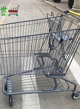 供应150L超市购物车休闲购物车超市商场金属手推车直销