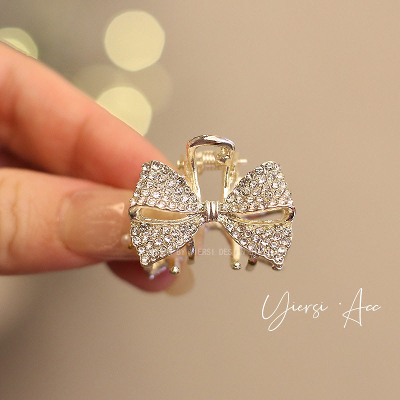 少女水钻蝴蝶结小抓夹刘海发夹复古公主夹子头饰女小号碎发夹,淘宝优惠券,粉丝福利购,淘宝优惠卷