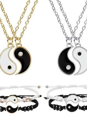 pcs Tai Chi Yin YanIIBg Couple BMracelets 2or Women Fen Adju