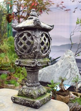 花园摆件户外落地日式庭院装饰宫灯石灯别墅室内创意禅意景观