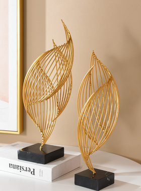 现代轻奢风生水起摆件高档客厅玄关电视柜酒柜家居装饰工艺品摆设