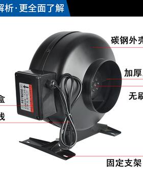 圆形同轴管道离心风机GDF100/125/150/160/200/250/315外转子220V